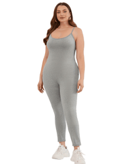  Scoop Neck Bodycon Yoga Cami Jumpsuit