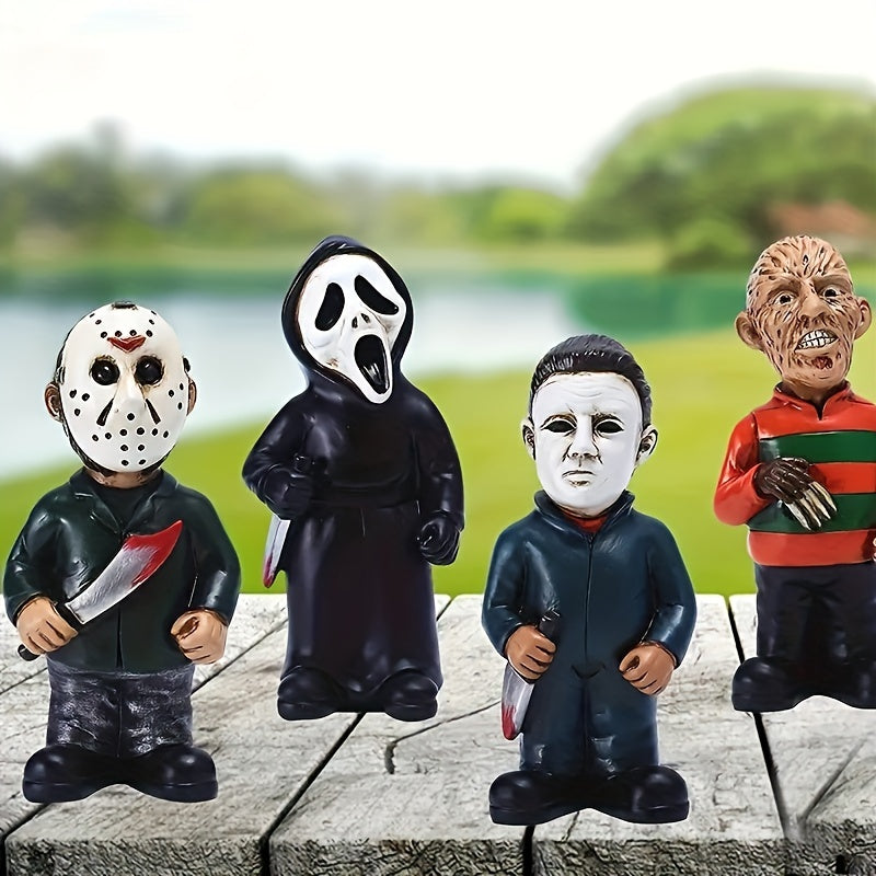 Scary Garden Gnome Nightmare Killer Statue Halloween Decoration