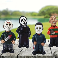 Scary Garden Gnome Nightmare Killer Statue Halloween Decoration