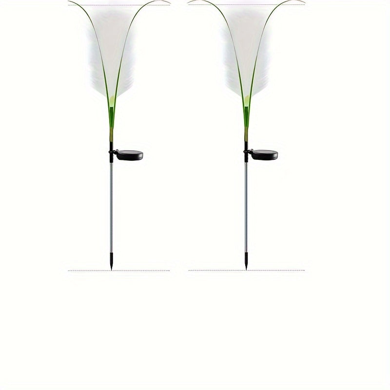 2pcs Solar Garden Lights Reeds LED Decorative Lights IP65 Waterproof