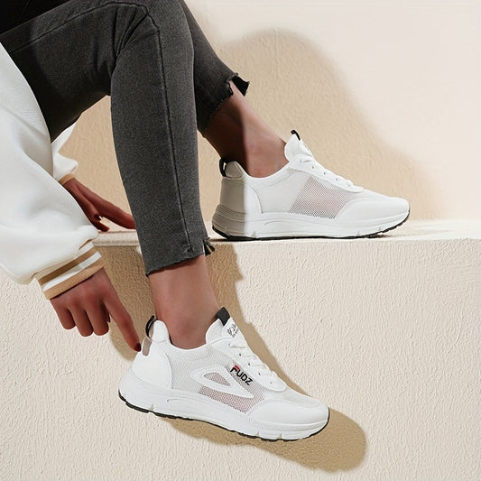 Women's Lace-up Running Shoes Stylish Sneakers Breathable Soft Mesh Sole