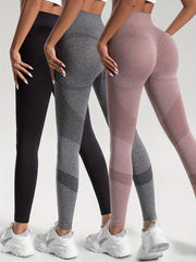 3pcs High Waisted Yoga Pants Running Leggings
