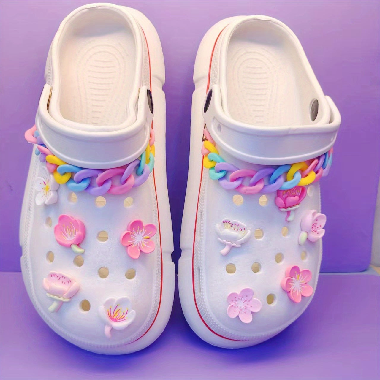 10pcs Flower Shoe Charms For Girls