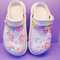 10pcs Flower Shoe Charms For Girls