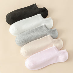 5 Pairs Soft & Lightweight Low Cut Socks Women's Stockings