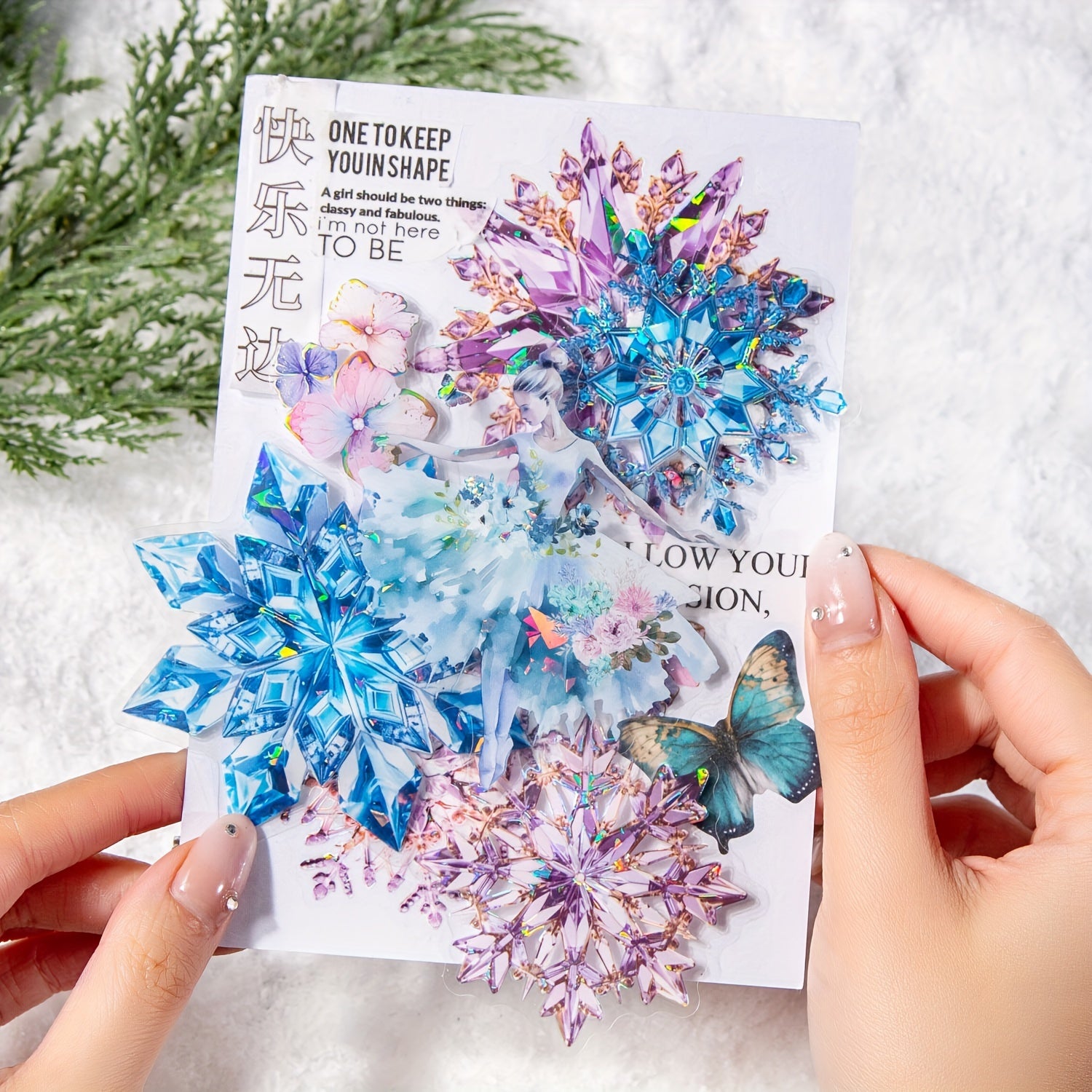 Snowflake Sticker Pack for Christmas Tree Decoration - Ice and Snow Series