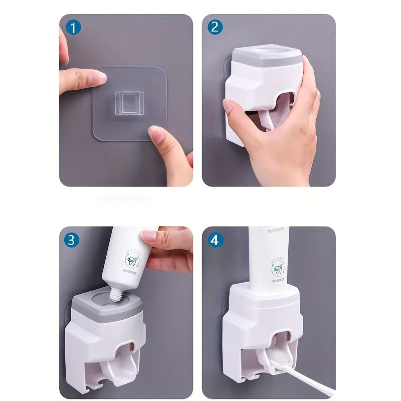 Automatic Toothpaste Squeezer Toothbrush Holder Wall mounted Lazy