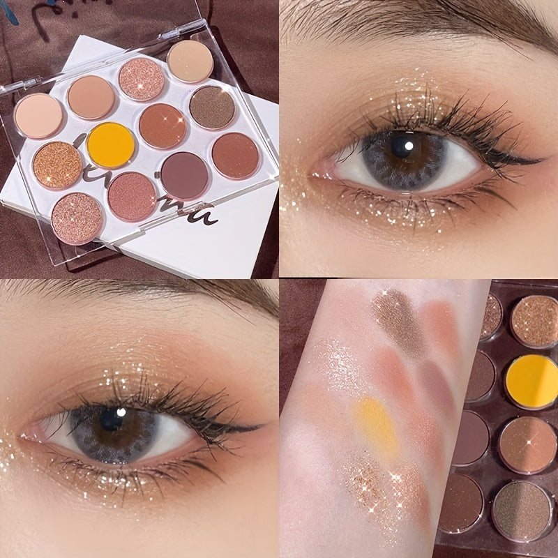 Toned Earth Smoky Eyeshadow Palette Matte & Glitter Eyeshadow