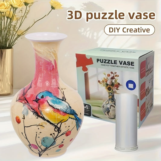 3D Puzzle Vase Flower Vase for Adults 164 Arc-Shaped Pieces Floral Decor Gift