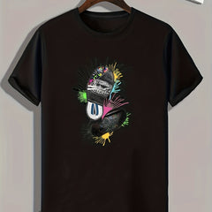Creative Pattern Print Men's Graphic T shirt Casual Comfy Tees For Summer