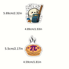 50 Funny Math Formula Stickers for Guitars Water Bottles & More