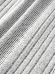  Ribbed Knit High Rise Stretch Pants
