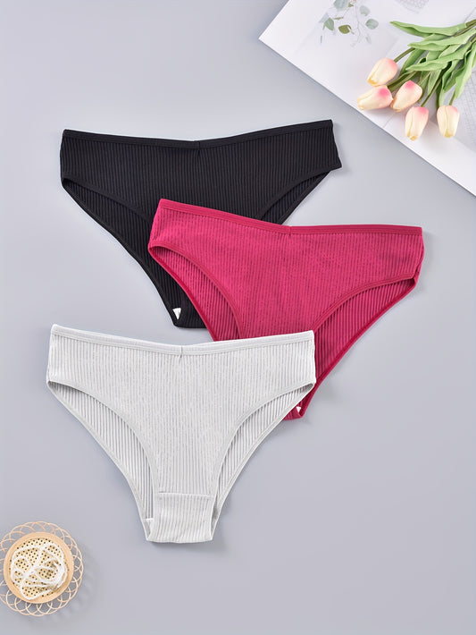 3 Pack Seamless Soft Comfort Plus Size Panties Set