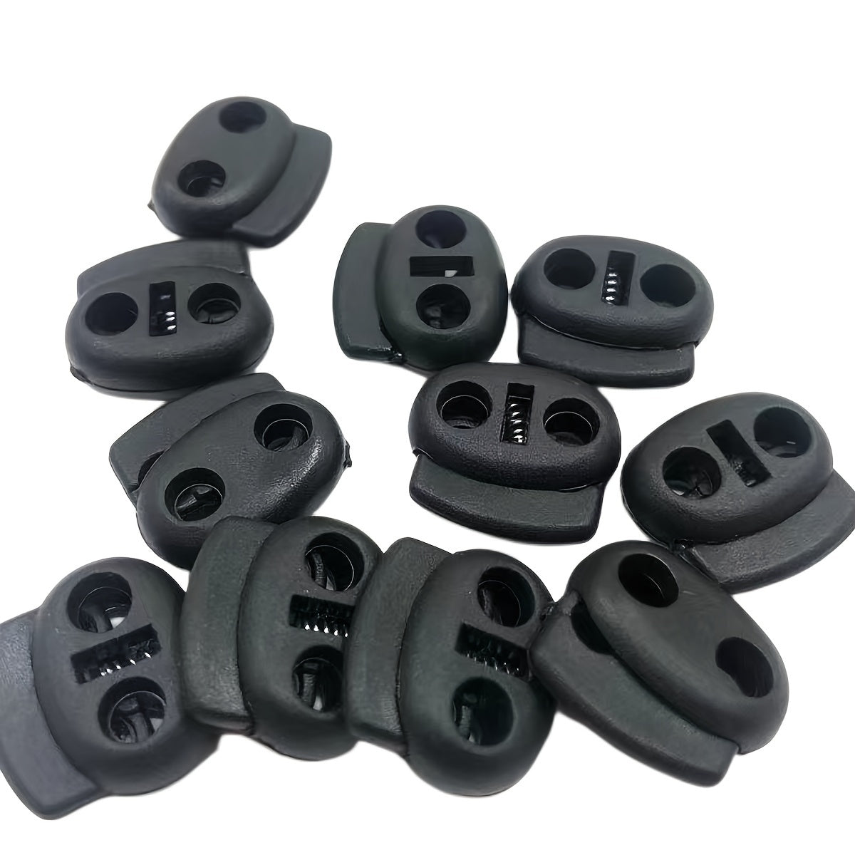 Plastic Cord Locks DIY Spring Stop Fastener Lanyard Cord Clips Buttons