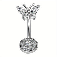 Heart Shape Zircon Belly Button Ring for Women & Girls