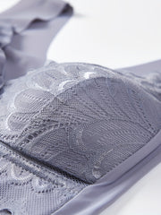 Lace Wireless Bra Scallop Trim Stretch Tank Bra