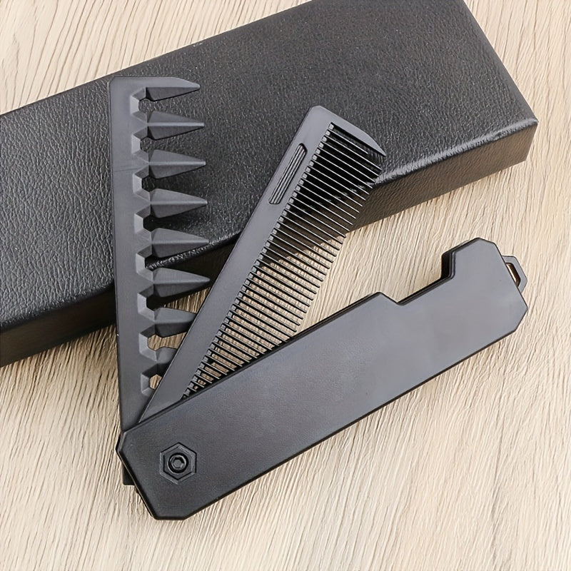 Men's Professional Beard Styling Comb Dual Sided Foldable Comb