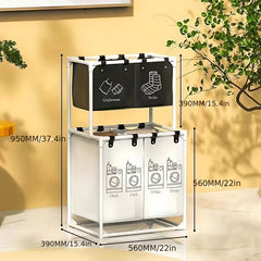 Double Layer Laundry Basket Dirty Clothes Hamper
