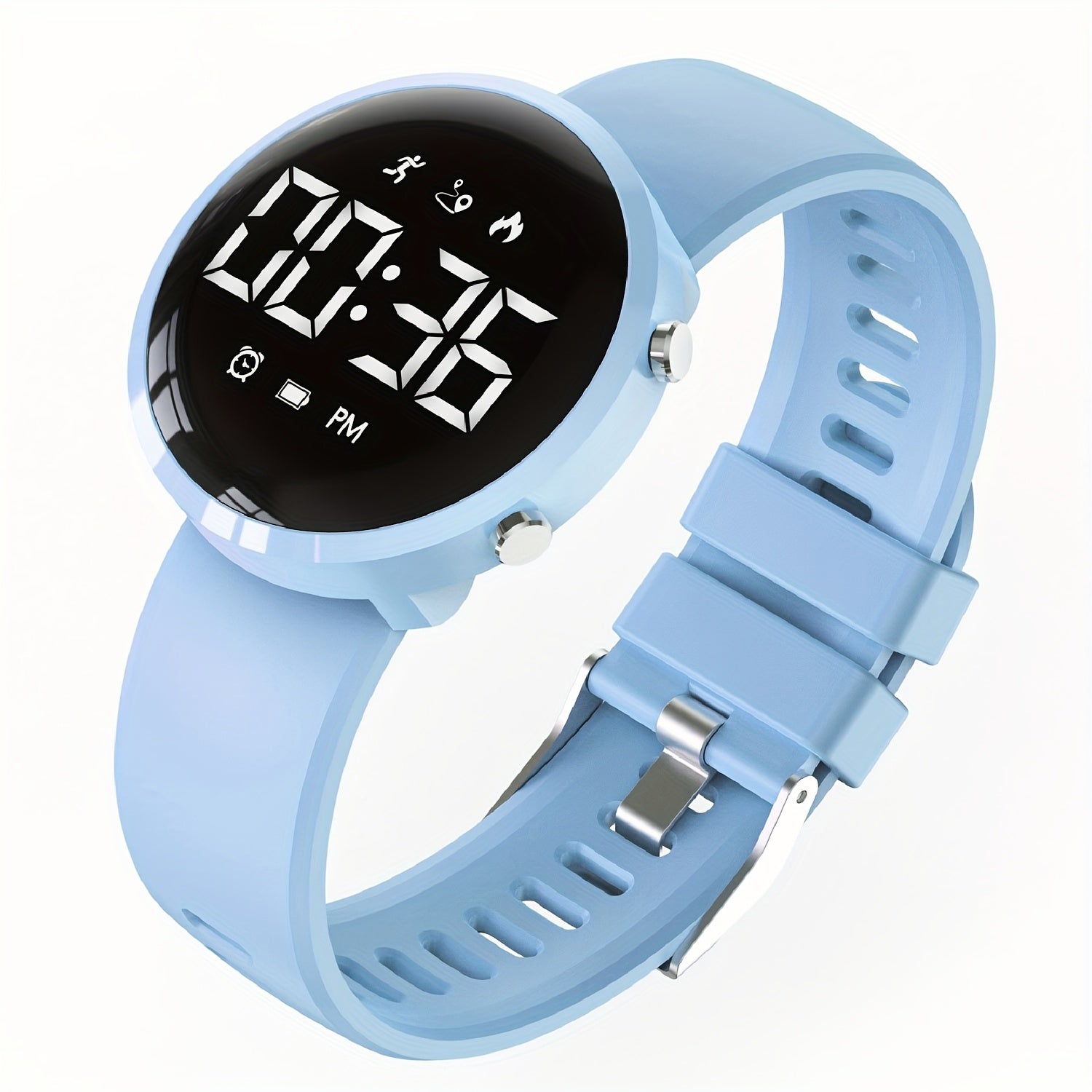 Kids 3D Pedometer Smart Watch USB Rechargeable LED Digital Watch