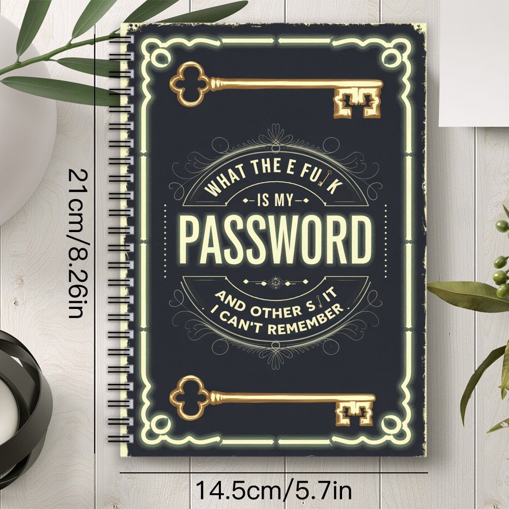 Spiral Password Notebook Logbook Organizer Scrapbook