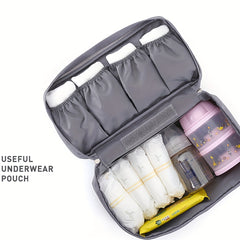 Travel Bra & Panty Organizer Portable Underwear Zipper Storage Bag