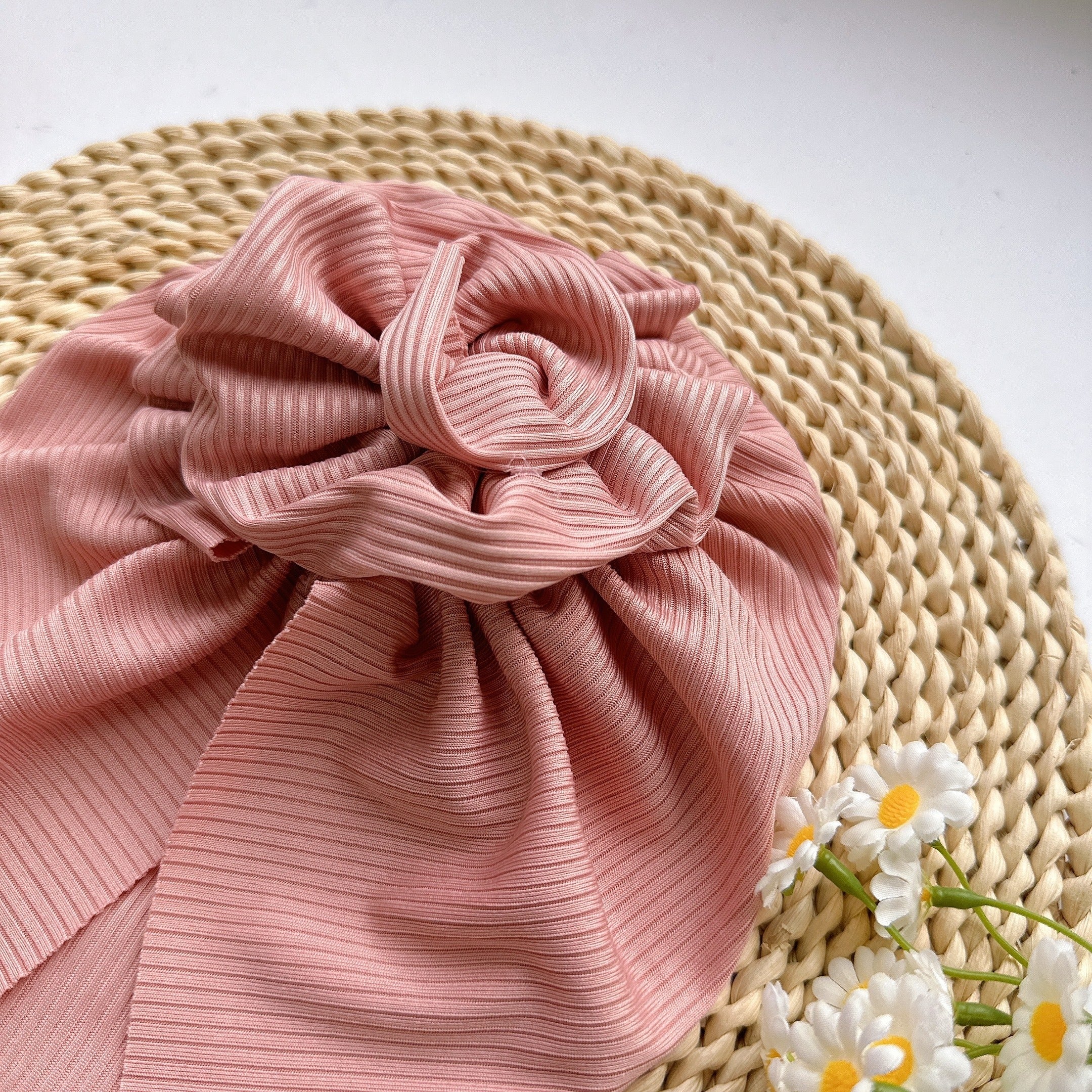 Big Flower Baby Hat Thin Headband Soft Comfortable for Newborns