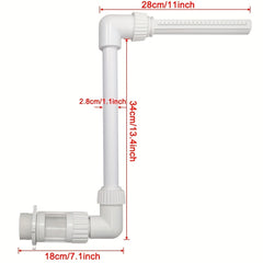 Adjustable Waterfall Pool Fountain Spray Nozzle for In/Above Ground Pools