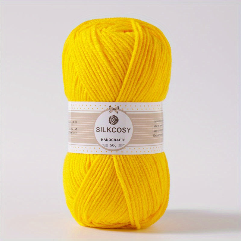 Soft Acrylic Yarn Assorted Colors 4 ply Crochet & Hand Knitting 140Yards 50g Ski