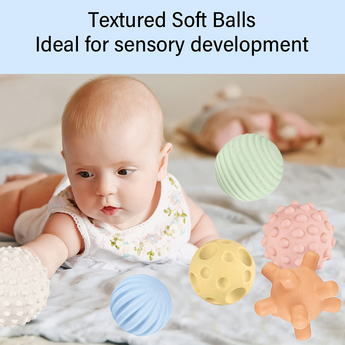 Textured Soft Balls Safe Squeeze Ball Easy to Grip Youngsters Bath Squeeze Massa