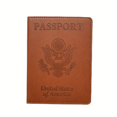 Leather Passport Cover Protector Unisex Holder Travel Bag Combo