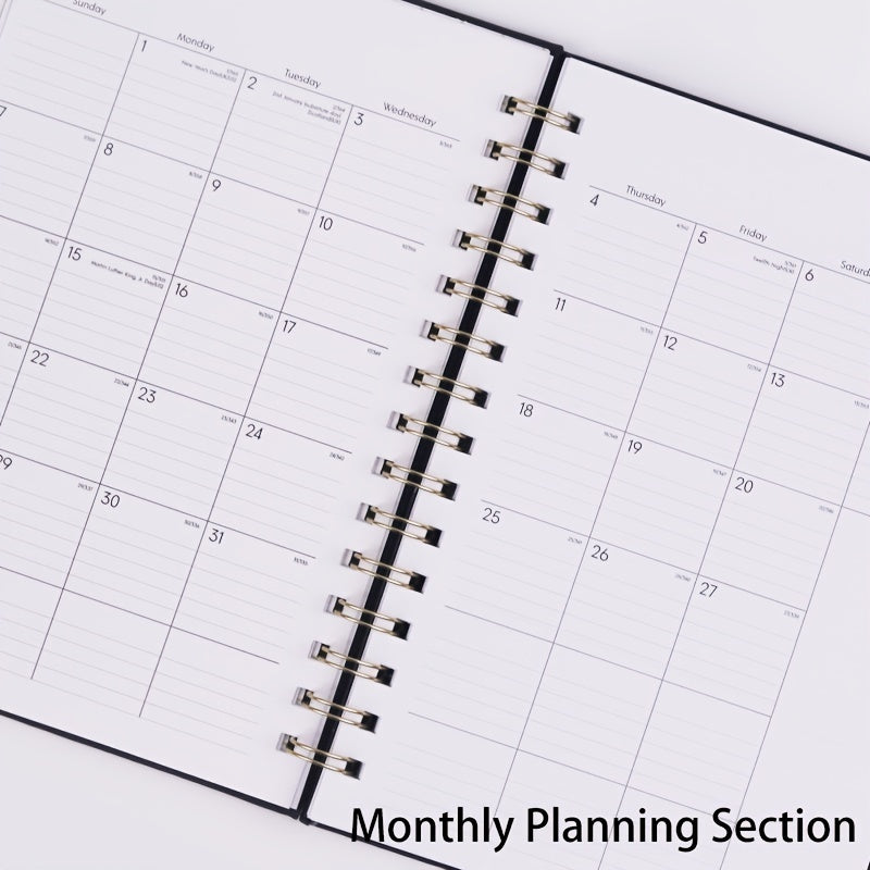 A5 PU Weekly Planner Schedule Notebook Coil Diary