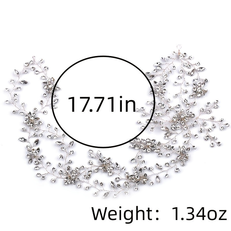 Rhinestone Crystal Headband Tiara Hairband for Bride