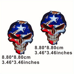 Skull Iron On Sticker Patches DIY Washable Decals Halloween Gift