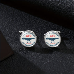 Dino Cufflinks T-Rex, Velociraptor, Spinosaurus