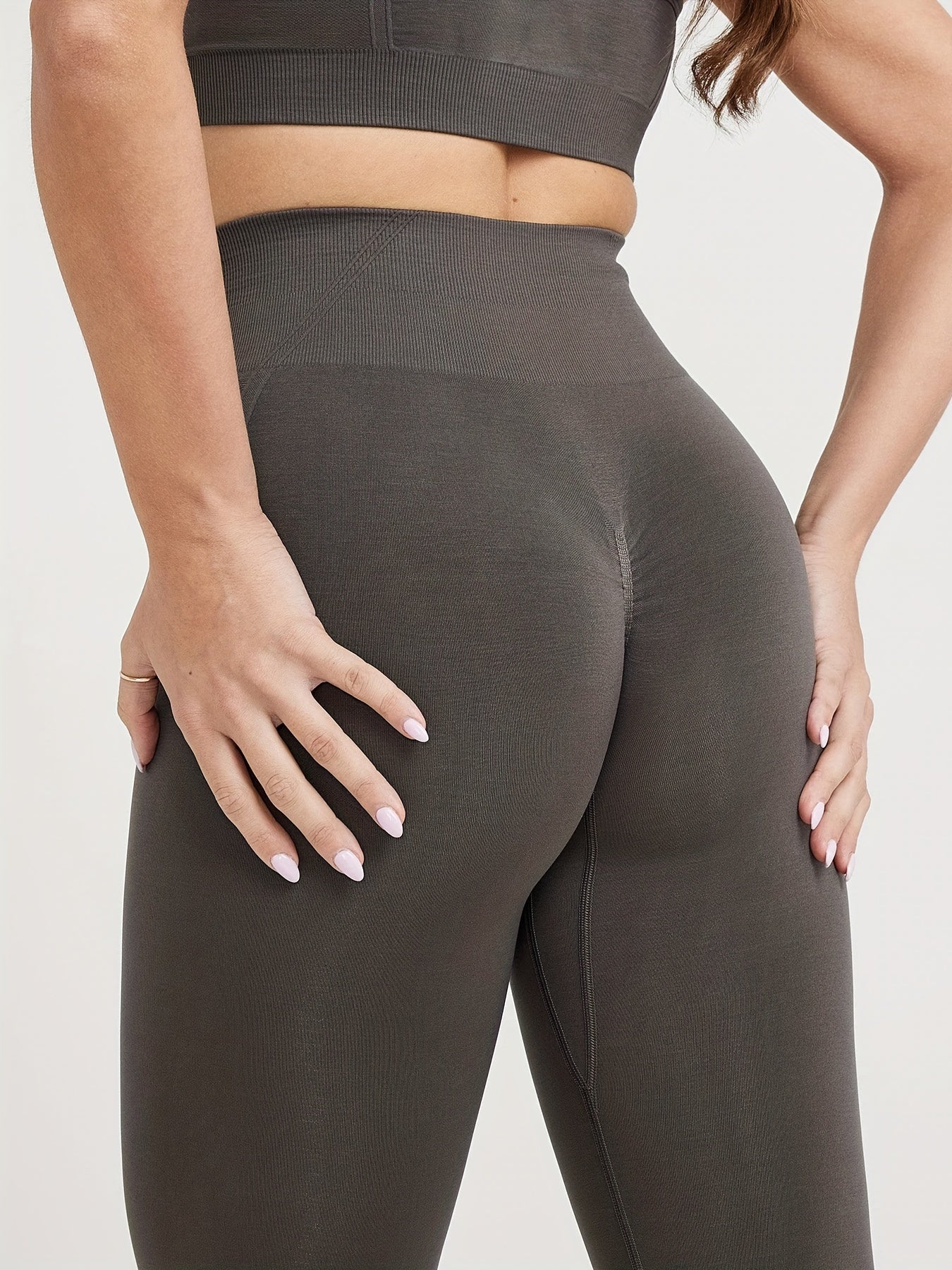 Seamless Hip Lifting Crop Pants High Waist Yoga Leggings