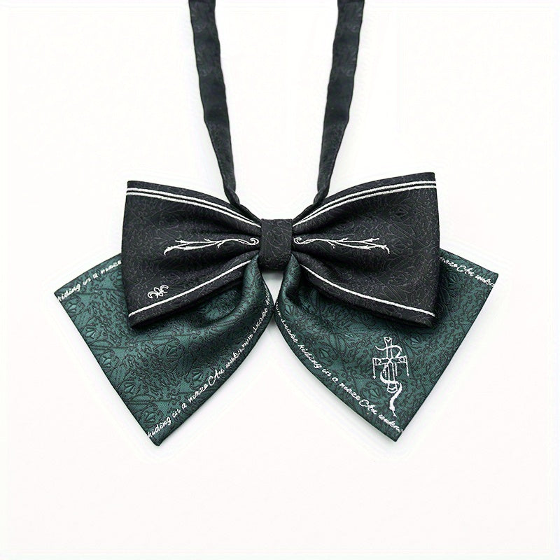Retro Pattern Men's Bow Tie Green Matching Print Clothing Accessories