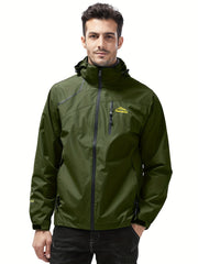 Men's Casual Zip Up Windbreaker Jacket For Outdoor Activities