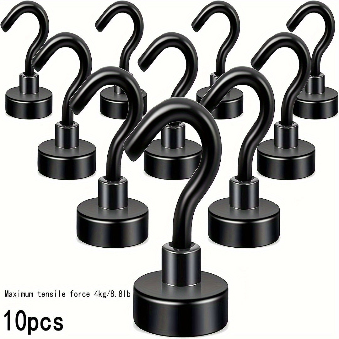 10pcs Magnetic Hook Heavy duty Earth Magnet With Refrigerator Hook