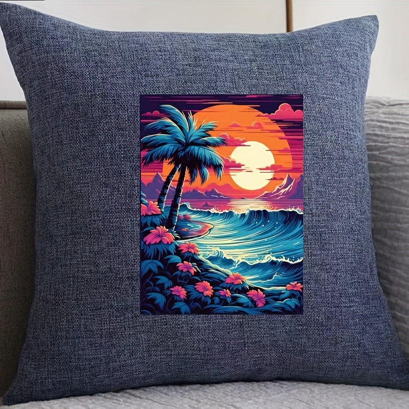 Seaside Sunset Sublimation Film for Men Clothes Bags Pillow