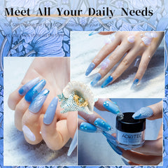 14Pcs Dip Powder Nail Kit Starter 8 Colors Collection Dipping Powder Set