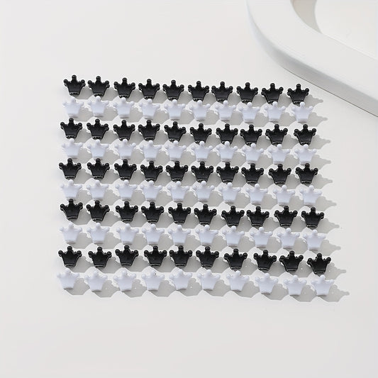 100pcs Mini Crown Shape Hair Claw Braid Hair Clip Hair Accessories