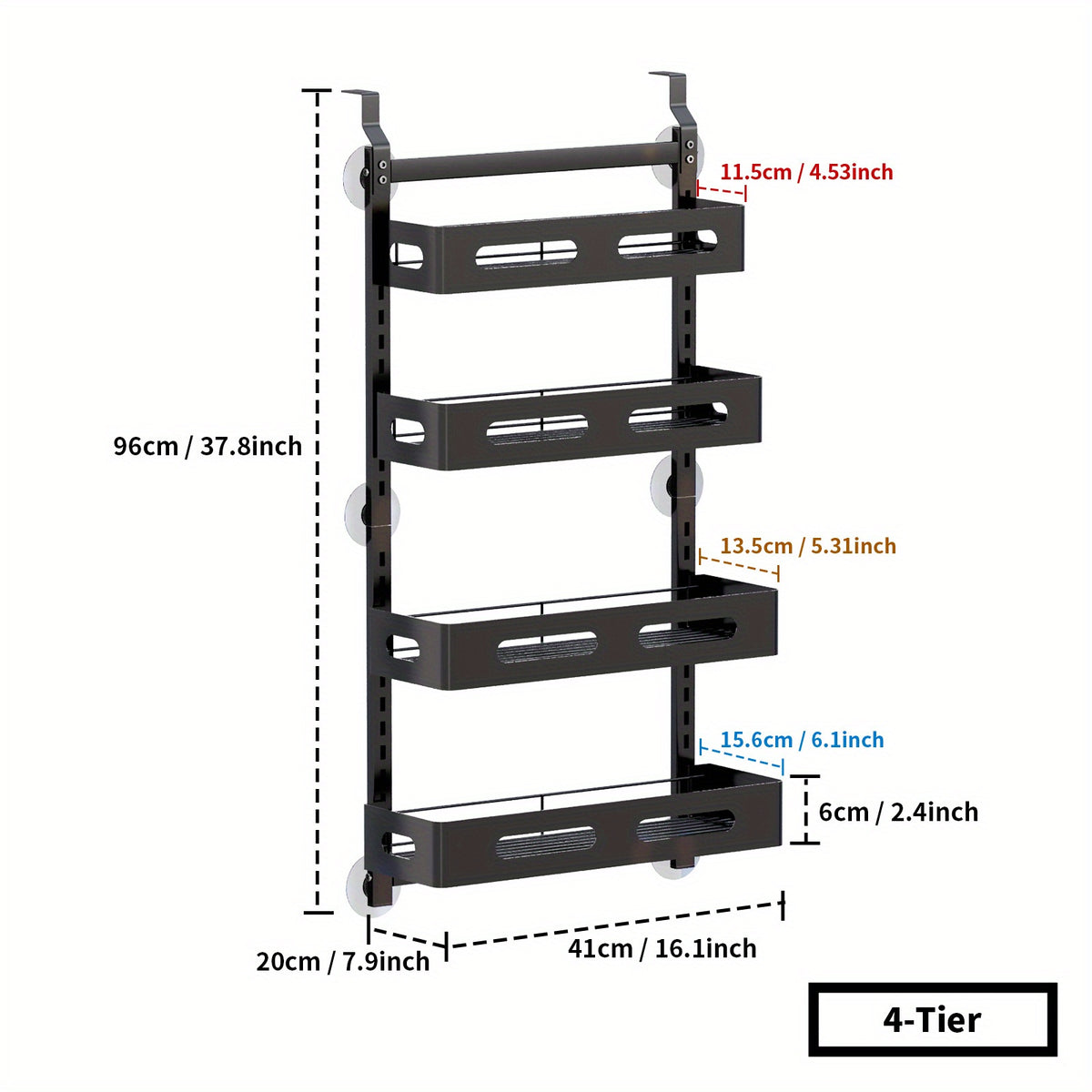 6 Tier Door Pantry Organizer Metal Pantry Organization And Storage