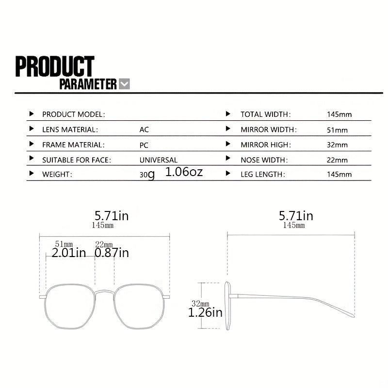 Y2K Polygonal Sunglasses for Women Men UV400