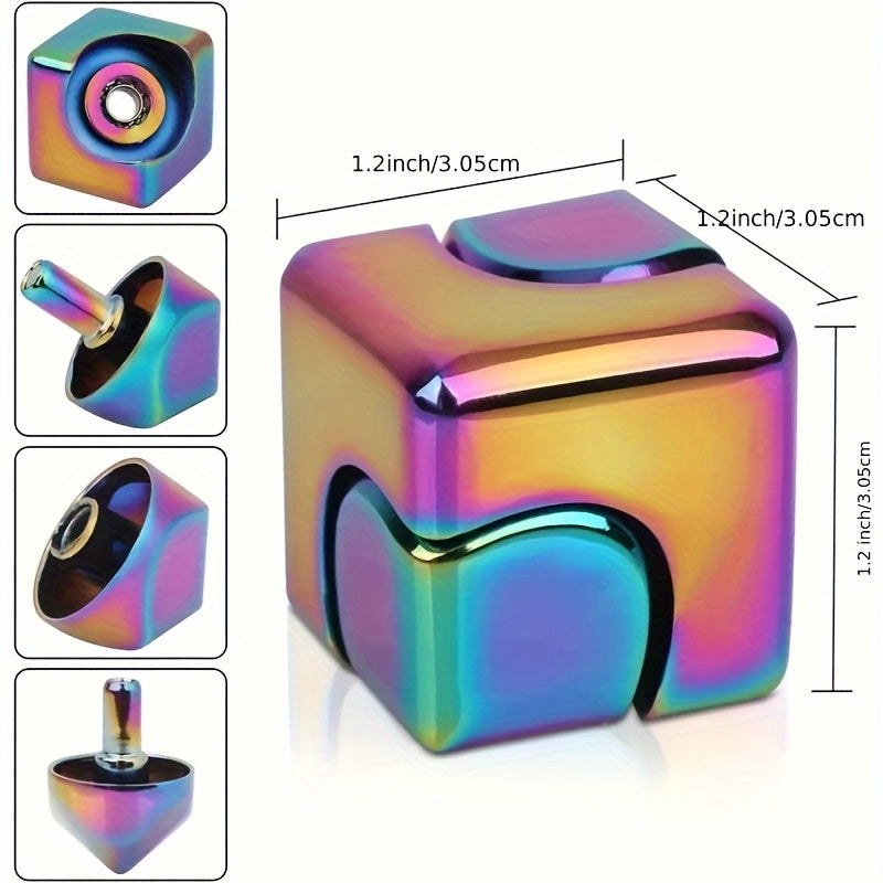 Red Iridescent Spinner Cube High Speed Bearing Relax Fidget Toy