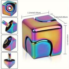 Red Iridescent Spinner Cube High Speed Bearing Relax Fidget Toy