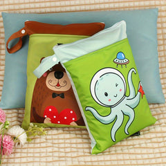 Wet Clothes Bag Diaper Nappy Animal Printed Beach Makeup Bag