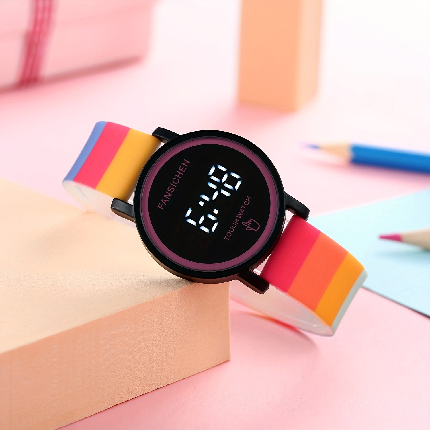 Silicone Electronic Watch LED Display Girls