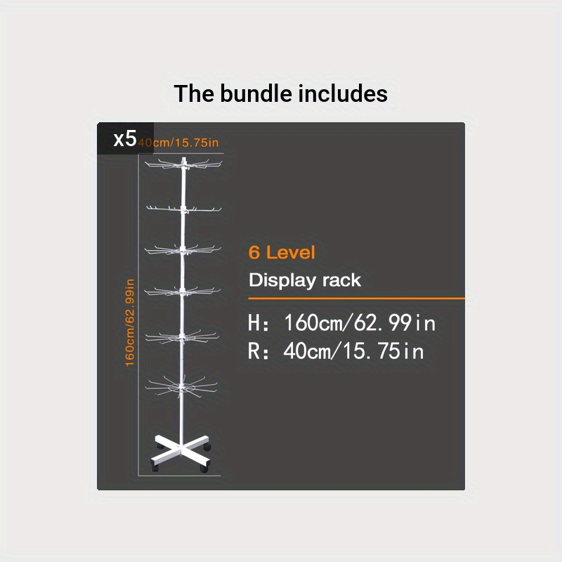 6 Layer Rotating Display Stand for Jewelry Socks Toothbrush