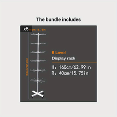 6 Layer Rotating Display Stand for Jewelry Socks Toothbrush