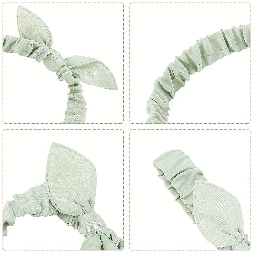 12 Pcs Mixed Rabbit Ear Knotted Headband Hair Accessories